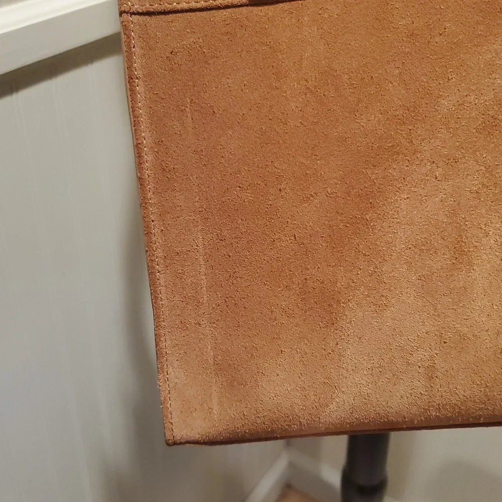 Mark & Graham caramel suede